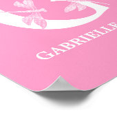 Monogramm-Letter-G-Dragonfly-Girl-Room Poster (Ecke)