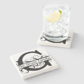 Monogramm Letter G Personalisiert Stone Untersetze Steinuntersetzer (Seitenansicht)