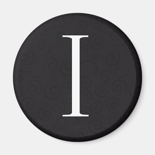Monogramm Letter I Magnet (Vorne)