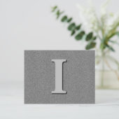 Monogramm Letter I Postkarte (Stehend Vorderseite)