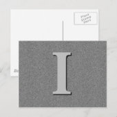 Monogramm Letter I Postkarte (Vorne/Hinten)