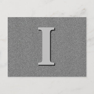 Monogramm Letter I Postkarte