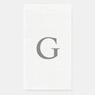 Monogramm Letter Initial Graduation Party Gray Serviette