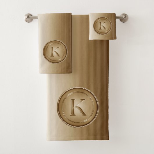 Monogramm "Letter K" Badhandtuch Set (Insitu)