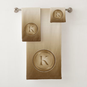 Monogramm "Letter K" Badhandtuch Set