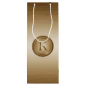 Monogramm "Letter K" Geschenktüte Für Weinflaschen (Rückseite)