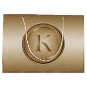 Monogramm "Letter K" Große Geschenktüte (Rückseite)