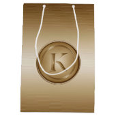 Monogramm "Letter K" Mittlere Geschenktüte (Rückseite)