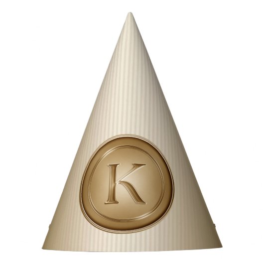Monogramm "Letter K" Partyhütchen (Vorderseite)