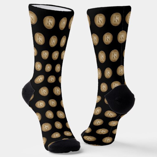 Monogramm "Letter K" Socken (Gewinkelt)