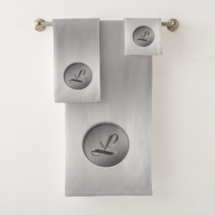 Monogramm ‚Letter L‘ Badhandtuch Set