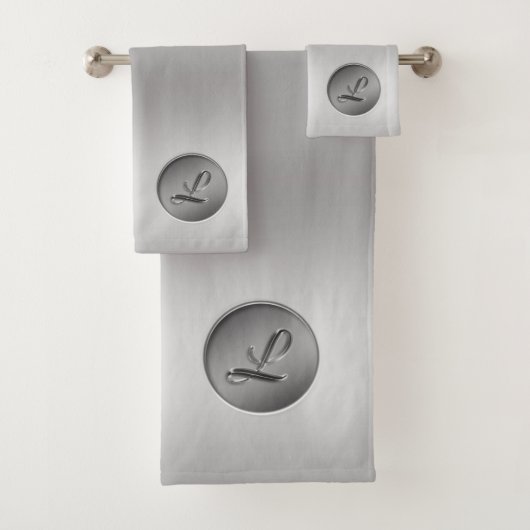 Monogramm ‚Letter L‘ Badhandtuch Set (Insitu)