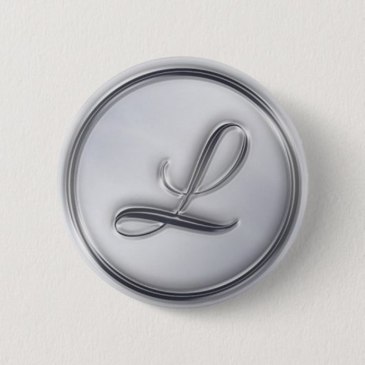 Monogramm ‚Letter L‘ Button (Vorderseite)