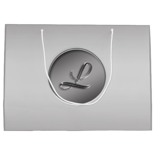 Monogramm ‚Letter L‘ Große Geschenktüte (Rückseite)