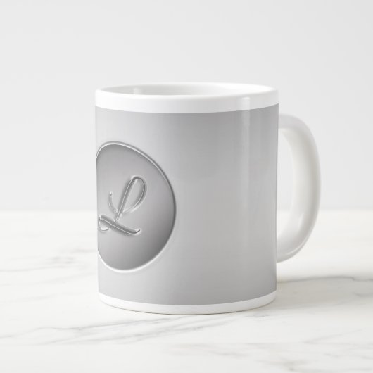 Monogramm ‚Letter L‘ Jumbo-Tasse (Vorderseite Rechts)