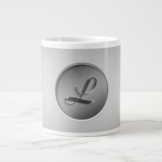 Monogramm ‚Letter L‘ Jumbo-Tasse (Vorderseite)