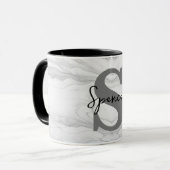 Monogramm-Letter S aus modernem und klassischem Ma Tasse (Vorderseite Links)