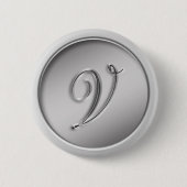 Monogramm "Letter V" Button (Vorderseite)