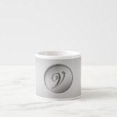 Monogramm "Letter V" Espressotasse (Vorderseite)