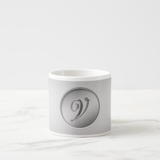 Monogramm "Letter V" Espressotasse (Vorderseite)