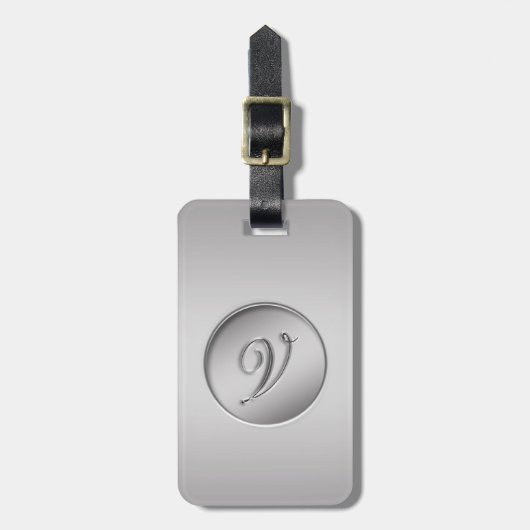 Monogramm "Letter V" Gepäckanhänger (Vorderseite vertikal)