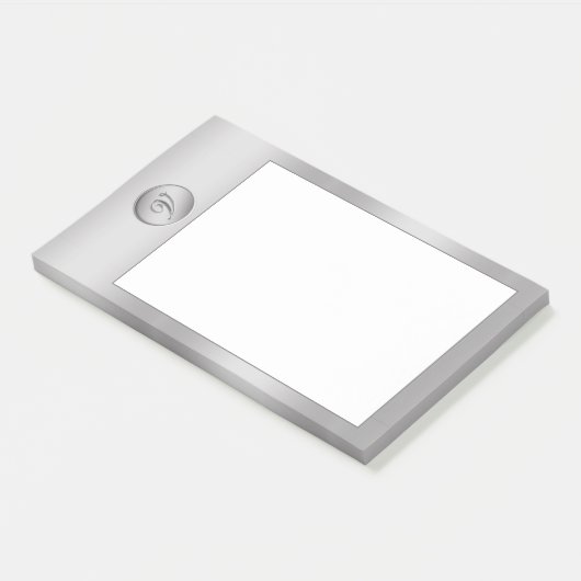 Monogramm "Letter V" Post-it Klebezettel (angewinkelt)