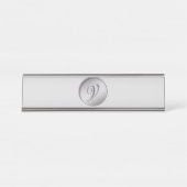 Monogramm "Letter V" Schreibtischnamensplakette (Vorderseite )