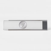 Monogramm "Letter V" Schreibtischnamensplakette (Vorderseite )