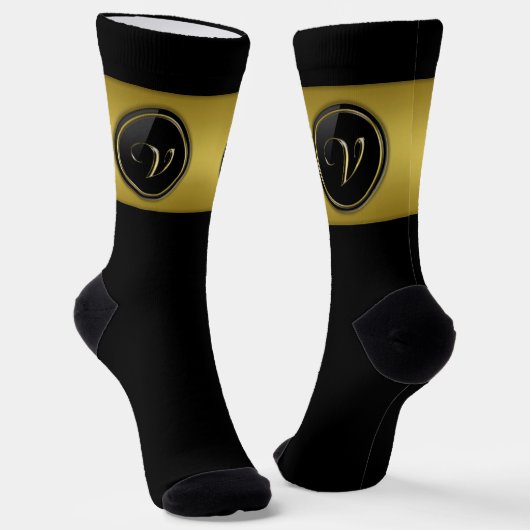 Monogramm "Letter V" Socken (Gewinkelt)