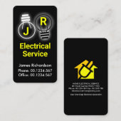 Monogramm Leuchtmittel leuchten Visitenkarte (Vorne/Hinten)