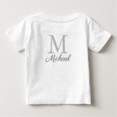 Monogramm-Lichtnebel Baby T-shirt (Rückseite)