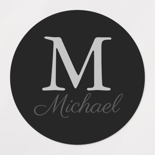 Monogramm-Lichtnebel Etiketten (Design 2)
