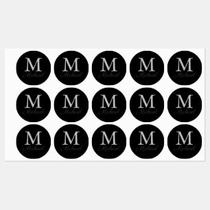 Monogramm-Lichtnebel Etiketten