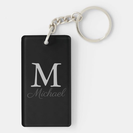 Monogramm-Lichtnebel Schlüsselanhänger (Rückseite)