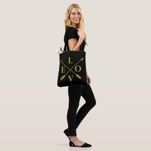 Monogramm-Liebe mit Goldbrief Tasche (Am Model)