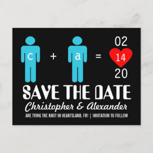 Monogramm-Liebe-Paar-Save the Date Karten