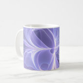 Monogramm Lila Abstrakt Modernes Fraktal Kaffeetasse (Vorderseite Links)