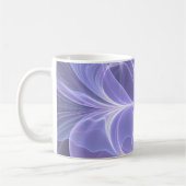 Monogramm Lila Abstrakt Modernes Fraktal Kaffeetasse (Links)