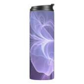 Monogramm Lila Abstrakt Modernes Fraktal Thermosbecher (Nach links gedreht)