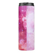 Monogramm Lila Aquarellgalaxie Himmelsstars Thermosbecher (Rückseite)