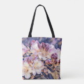Monogramm lila Azaleenblüte Tasche (Rückseite)