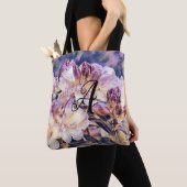 Monogramm lila Azaleenblüte Tasche (Von Nahem)
