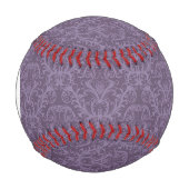 Monogramm lila Blumentapete 2 Baseball (Vorderseite)