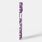 Monogramm Lila botanisch Case-Mate iPhone Hülle (Rückseite / Rechts)