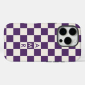 Monogramm Lila Creme Prüfmuster Case-Mate iPhone Hülle (Rückseite (Horizontal))