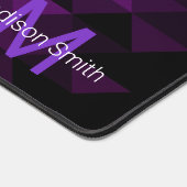 Monogramm lila Dreieck Schreibtischunterlage (Ecke)