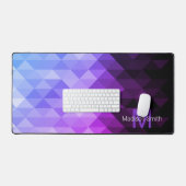 Monogramm lila Dreieck Schreibtischunterlage (Tastatur & Maus)