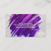 Monogramm | Lila Farbe gebürstet Terminkarte (Rückseite)
