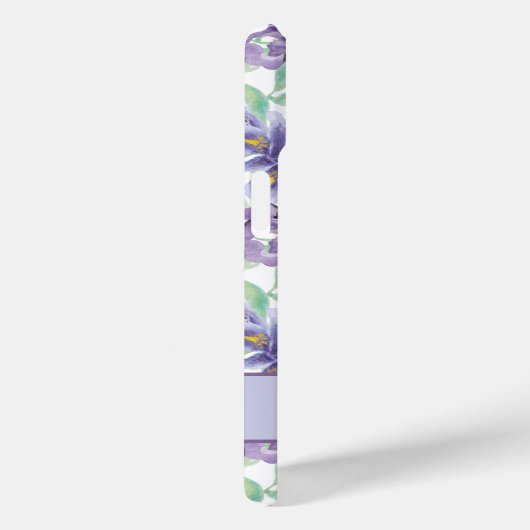 Monogramm Lila Gelbe Irisblume Farbe Case-Mate iPhone Hülle (Rückseite / Rechts)