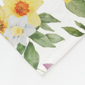 Monogramm Lila Gelbgrün Fleecedecke (Ecke)